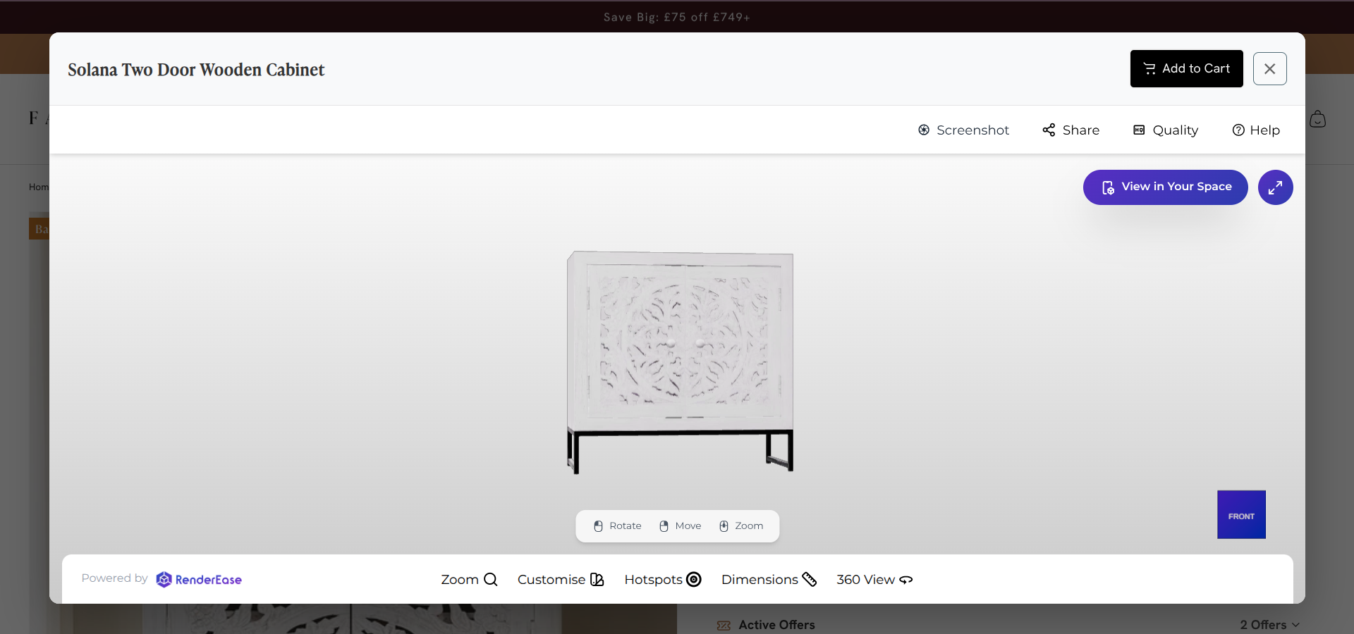 Fable Room product rendered in 3D